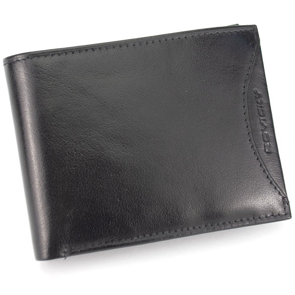 

Портмоне кожаное мужское черное Rovicky 1531-03 BOR Black