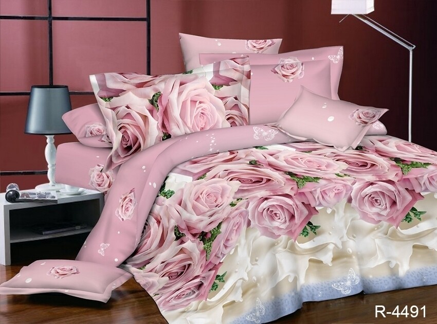 

Комплект постельного белья Ранфорс ГАРДЕН R4491 полуторный 150*215, наволочки 50*70