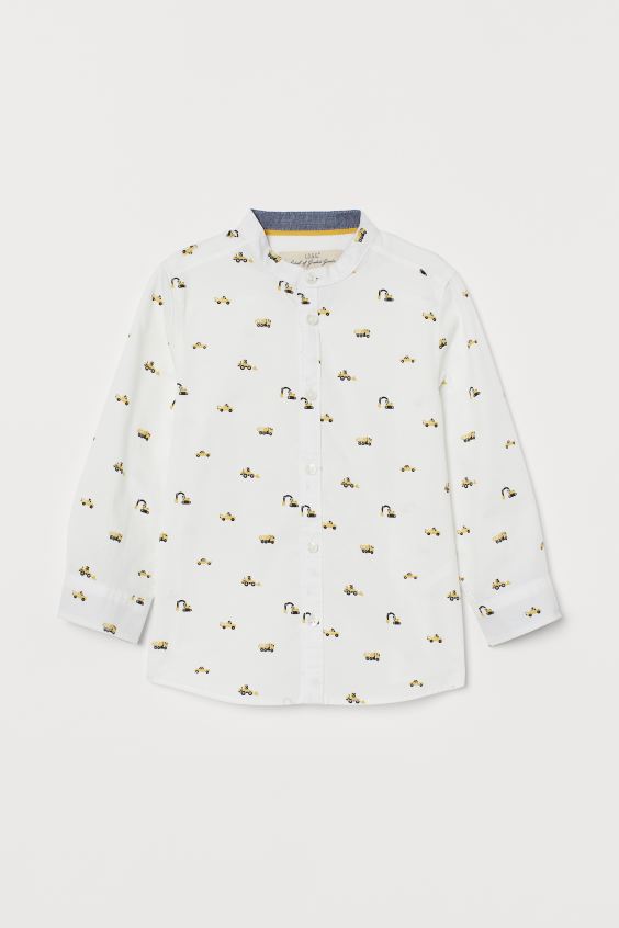 

Рубашка с принтом H&M Р-2017 122 см Белая/Машинки (P-6910806230214)