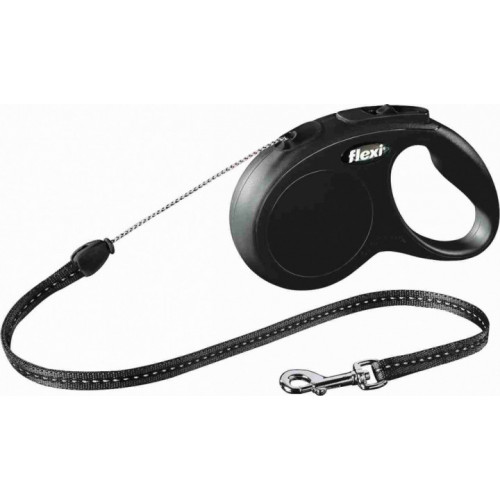 

Рулетка Flexi New Classic S, для собак до 12 кг, 5 м, трос, черная