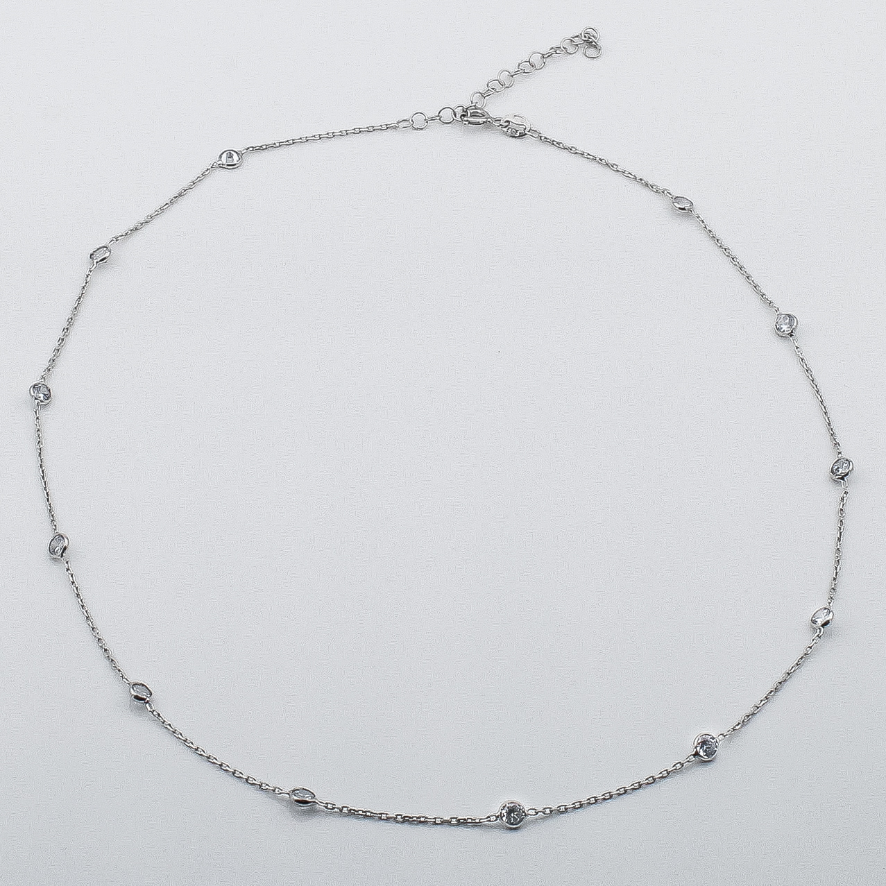 

Серебряное колье с фианитами ko14701 Диамант, 40 размер