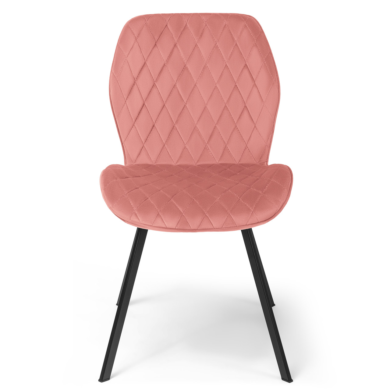 

Стул обеденный розовый с бархатной оббивкой pink velvet Ella