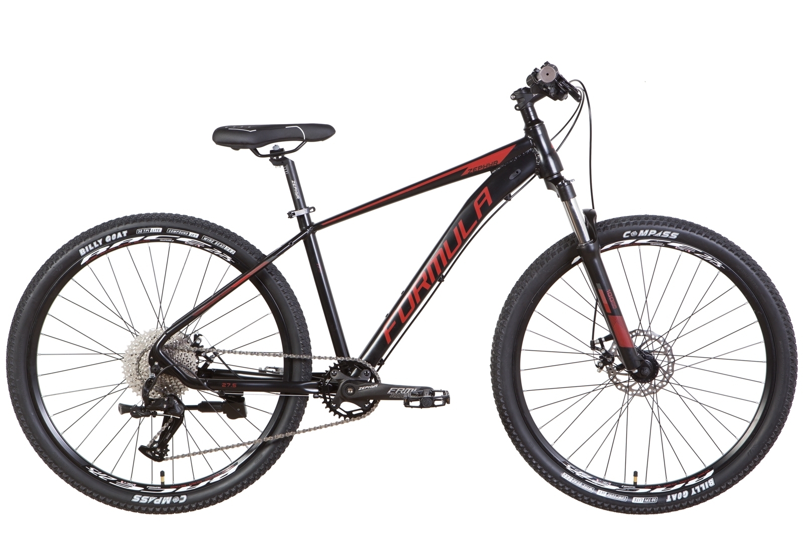 

Велосипед AL 27.5" Formula ZEPHYR 1.0 AM DD 2022 (черный с красным (м)) Formula OPS-FR-27.5-138