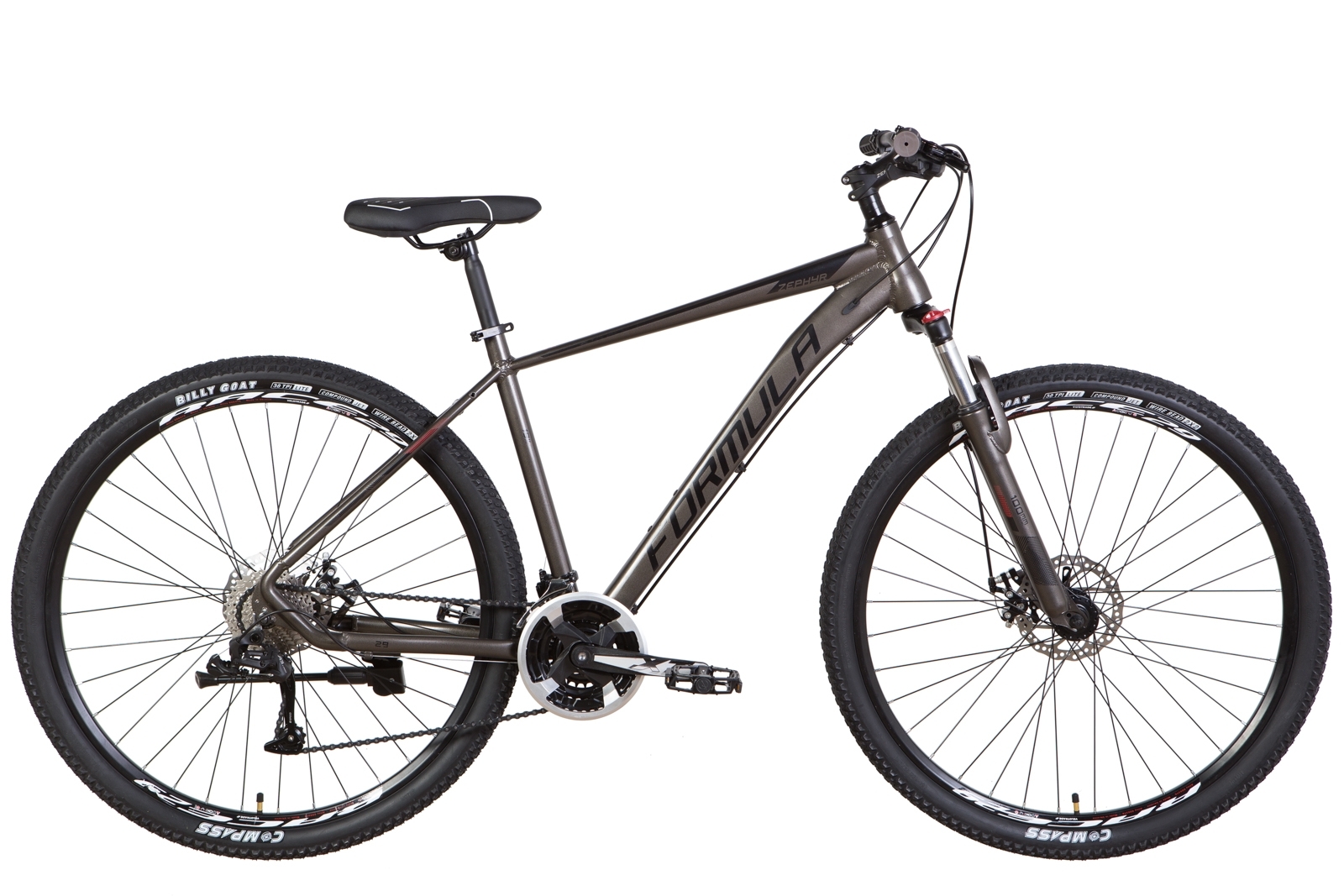 

Велосипед AL 29" Formula ZEPHYR 3.0 AM DD 2022 (темно-серебристый с черным (м)) Formula OPS-FR-29-169