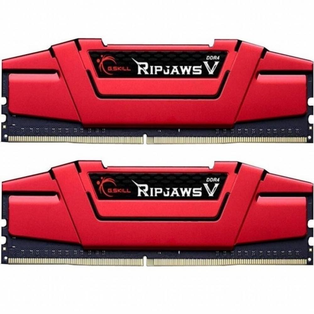 

Модуль пам'яті DDR4 16G KIT(2x8G) 3000MHz G.SKILL RipjawsV RED 1.35V CL16 (box) F4-3000C16D-16GVRB