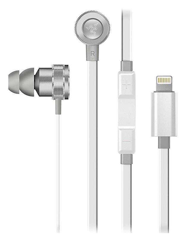 

Наушники гарнитура вакуумные Razer Hammerhead Mercury Lightning White