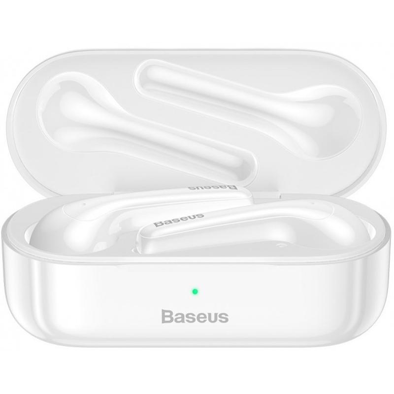 

Наушники гарнитура вакуумные Bluetooth Baseus W07 White