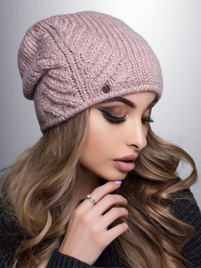 

Шапка вязаная Роксана Flirt One Size пудра