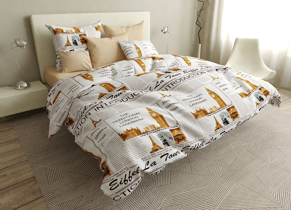 

Простынь MirSon Бязь Premium 17-0409 Tradition London 220x240 см