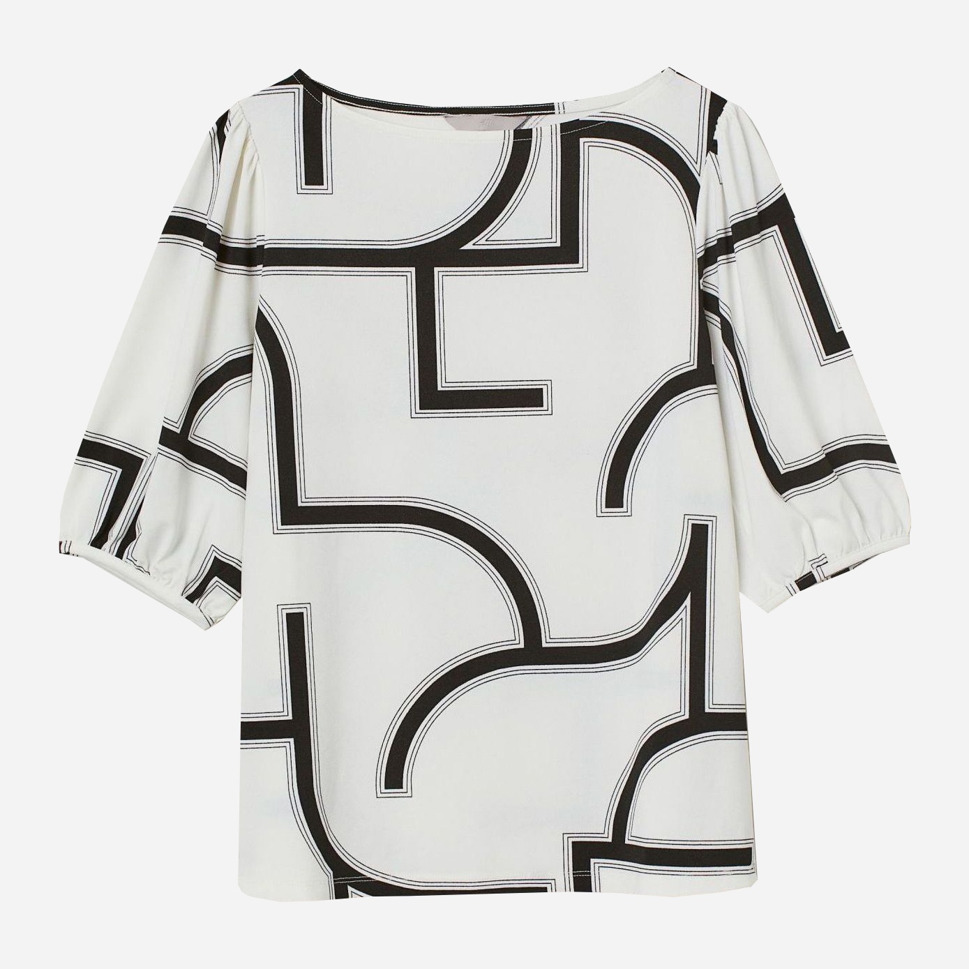 

Блузка H&M 9235342sdm L Черная с белым