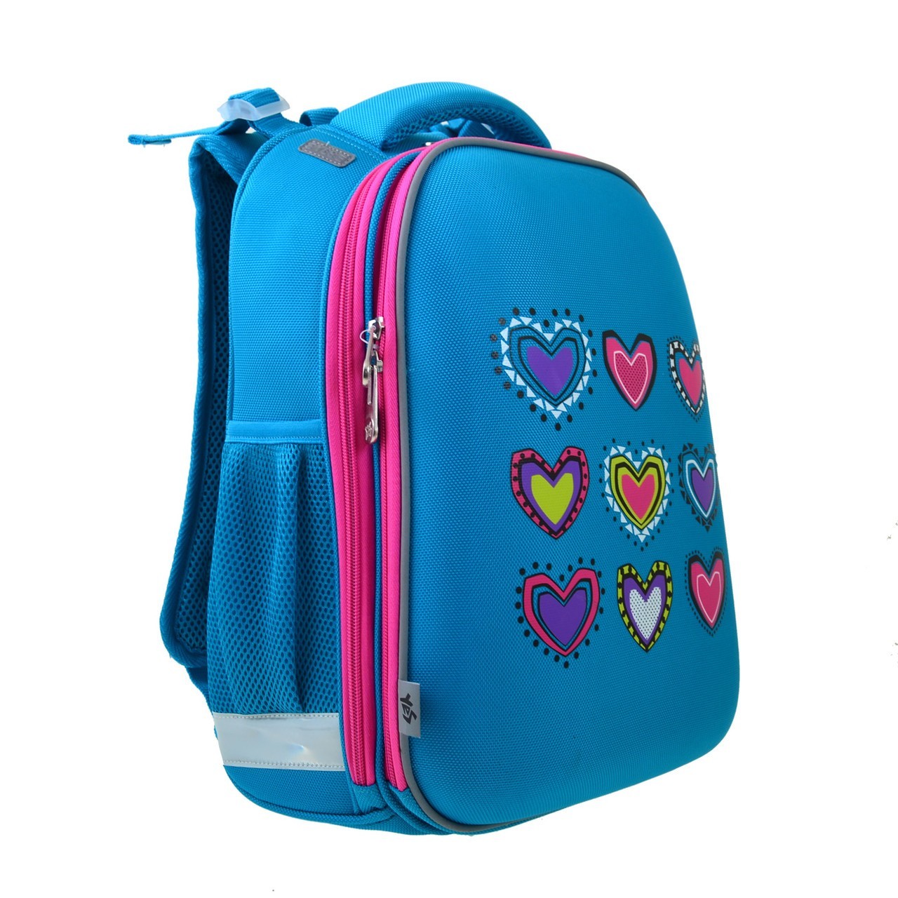 

Рюкзак школьный для девочки Hearts turquoise 6+ Арт. 554490 Китай