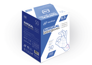 

Рукавички хірургічні МР стерильні латексні без пудри, розмір 6,5
