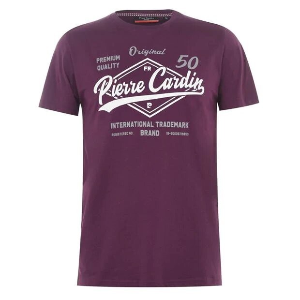 

Футболка Pierre Cardin Graphic T Shirt  Бордовый 59000209, Футболка Pierre Cardin Graphic T Shirt M Бордовый 59000209