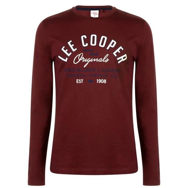 

Лонгслив Lee Cooper Long Sleeve Vintage T Shirt Mens  Красный 59730709, Лонгслив Lee Cooper Long Sleeve Vintage T Shirt Mens L Красный 59730709