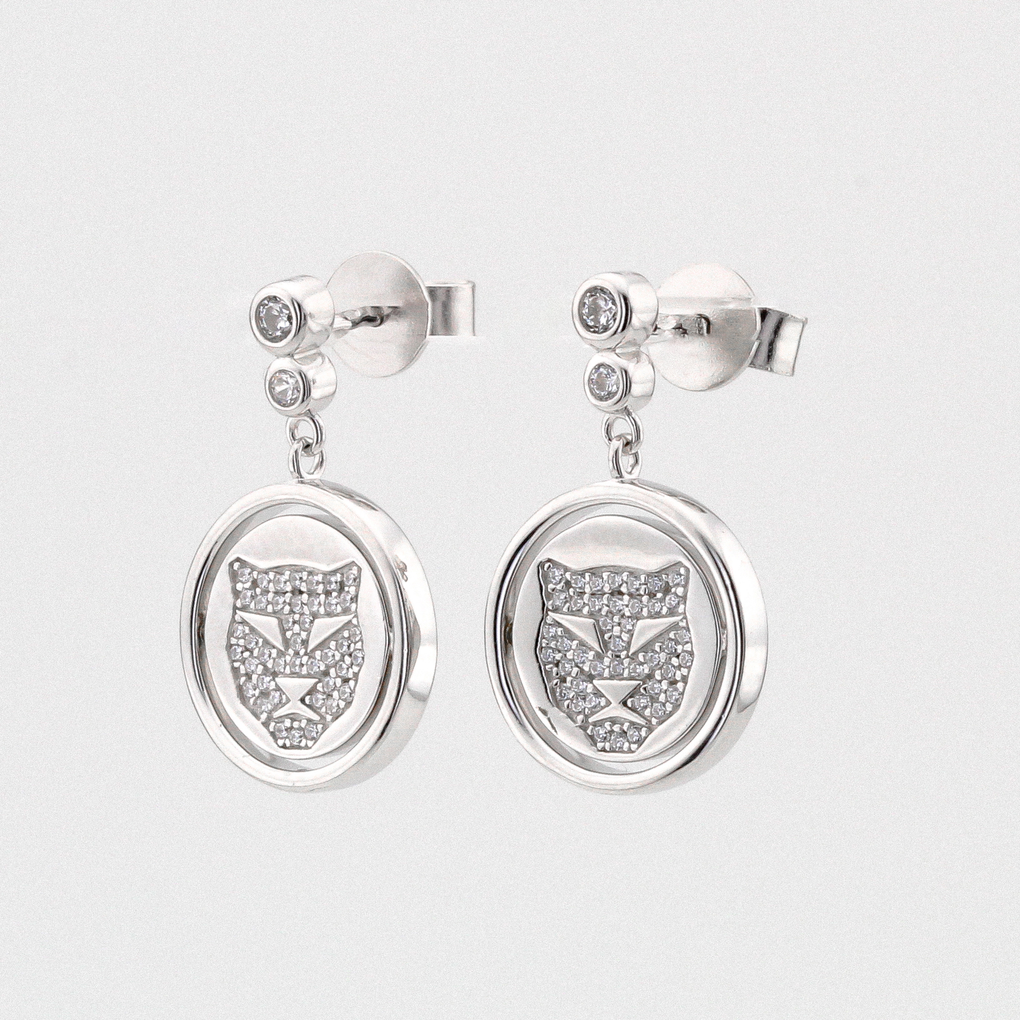 

Серебряные пусеты с фианитами C121160 Диамант