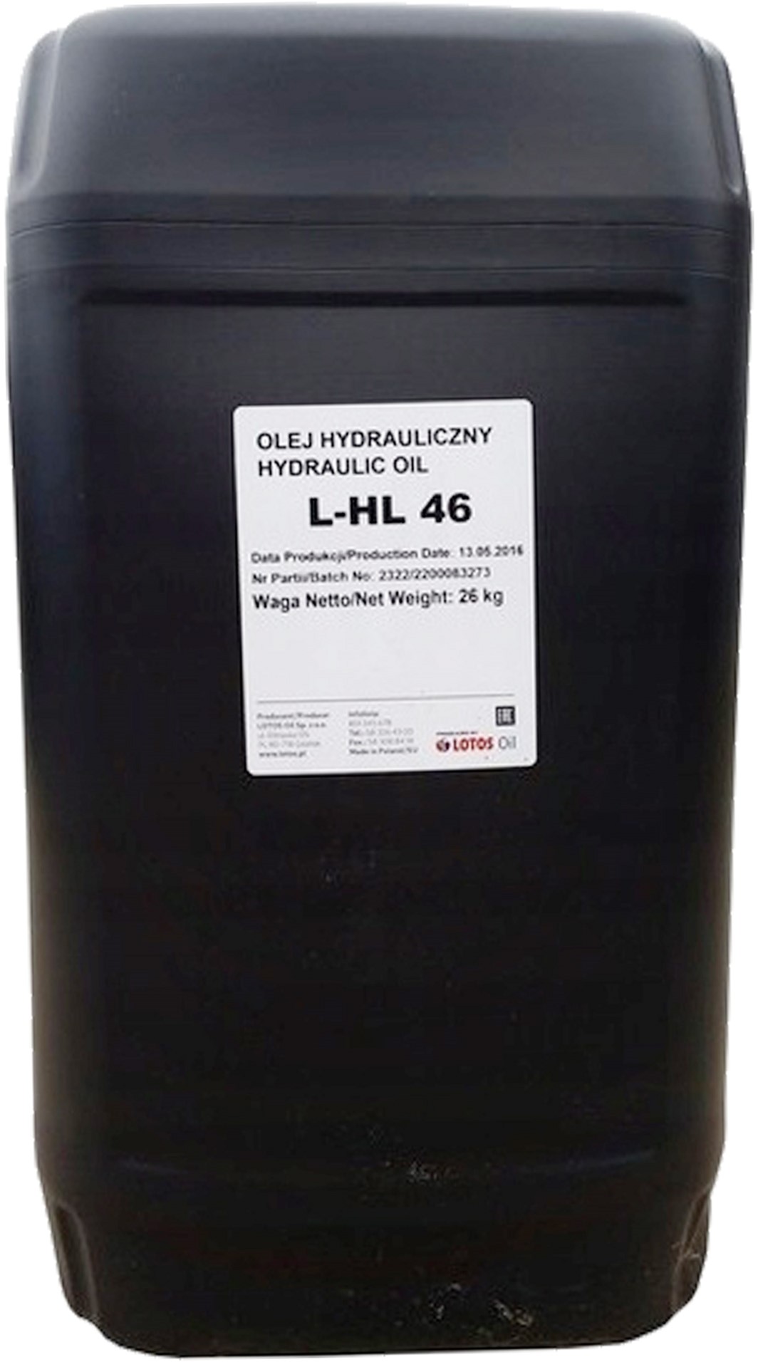 Гидравлическое масло Lotos Hydraulic Oil LHL 46 26 кг (WHE300770000