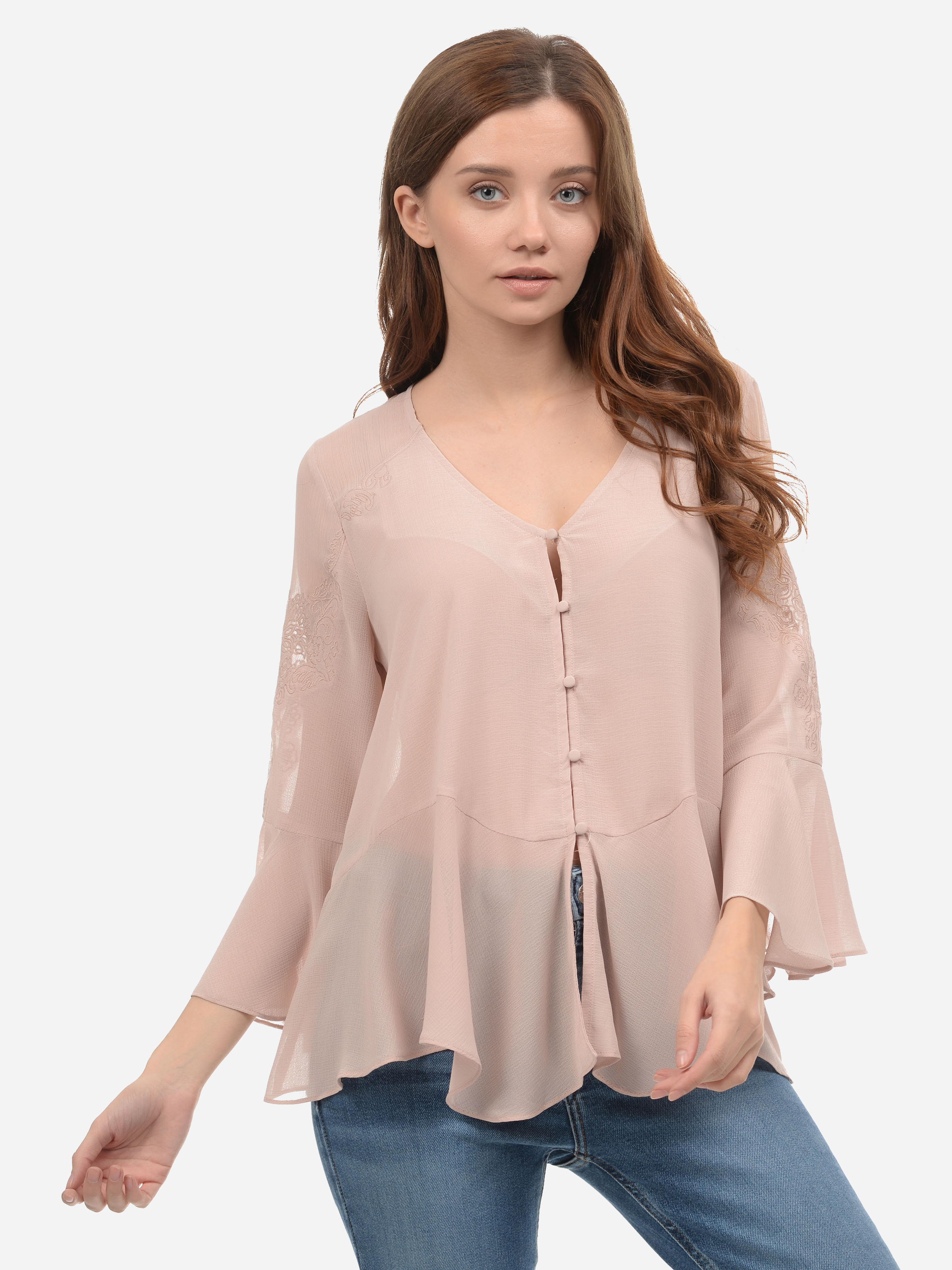 

Блузка H&M 3hm06100148  Бежевая, Блузка H&M 3hm06100148 36 Бежевая