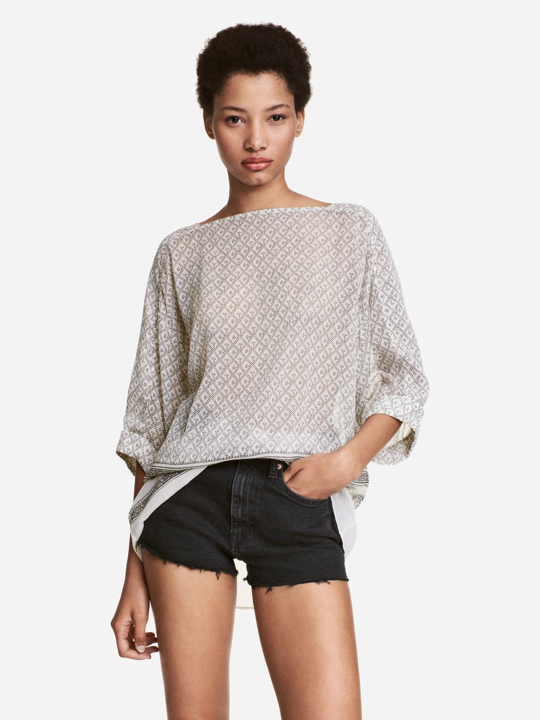 

Блузка H&M 3hm06110093  Белая, Блузка H&M 3hm06110093 34 Белая
