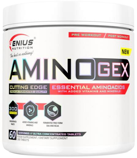 

Аминокислоты Genius Nutrition Aminogex 300 таблеток (7356589026850)