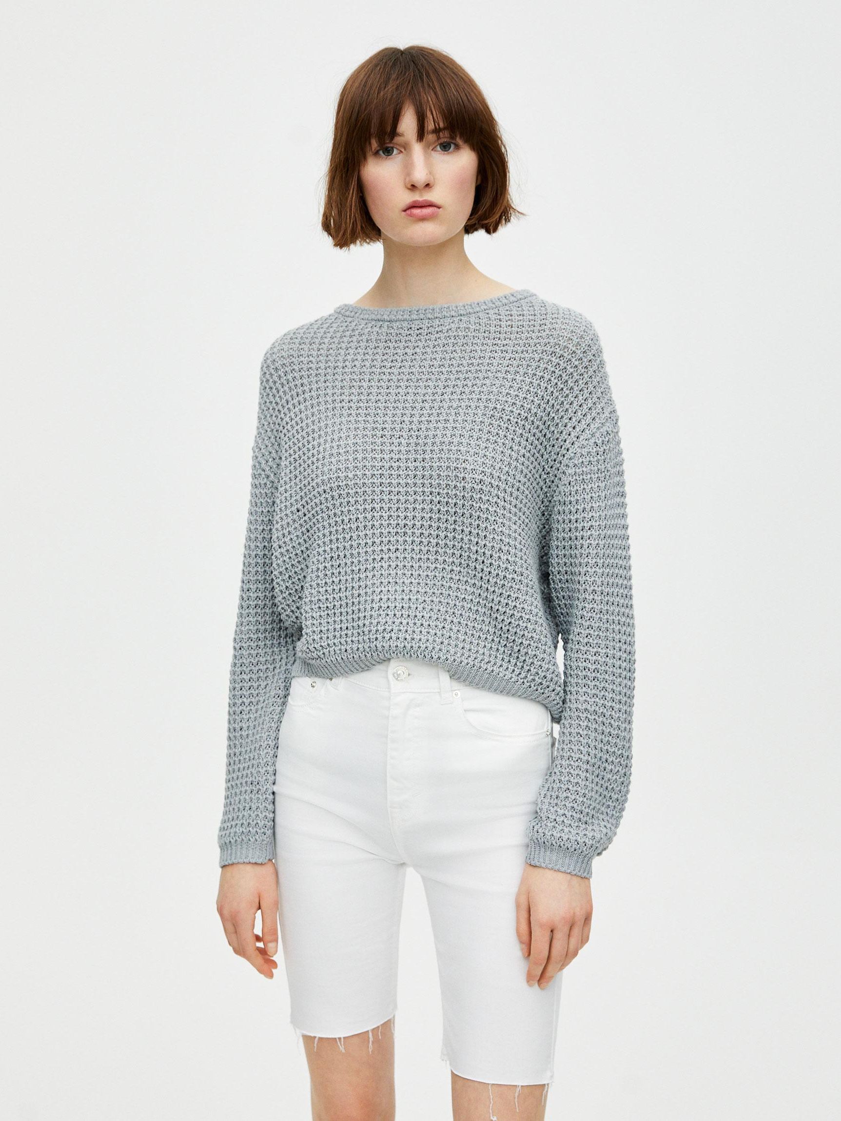 

Джемпер Pull & Bear XAZ259305AVJJ M Серый