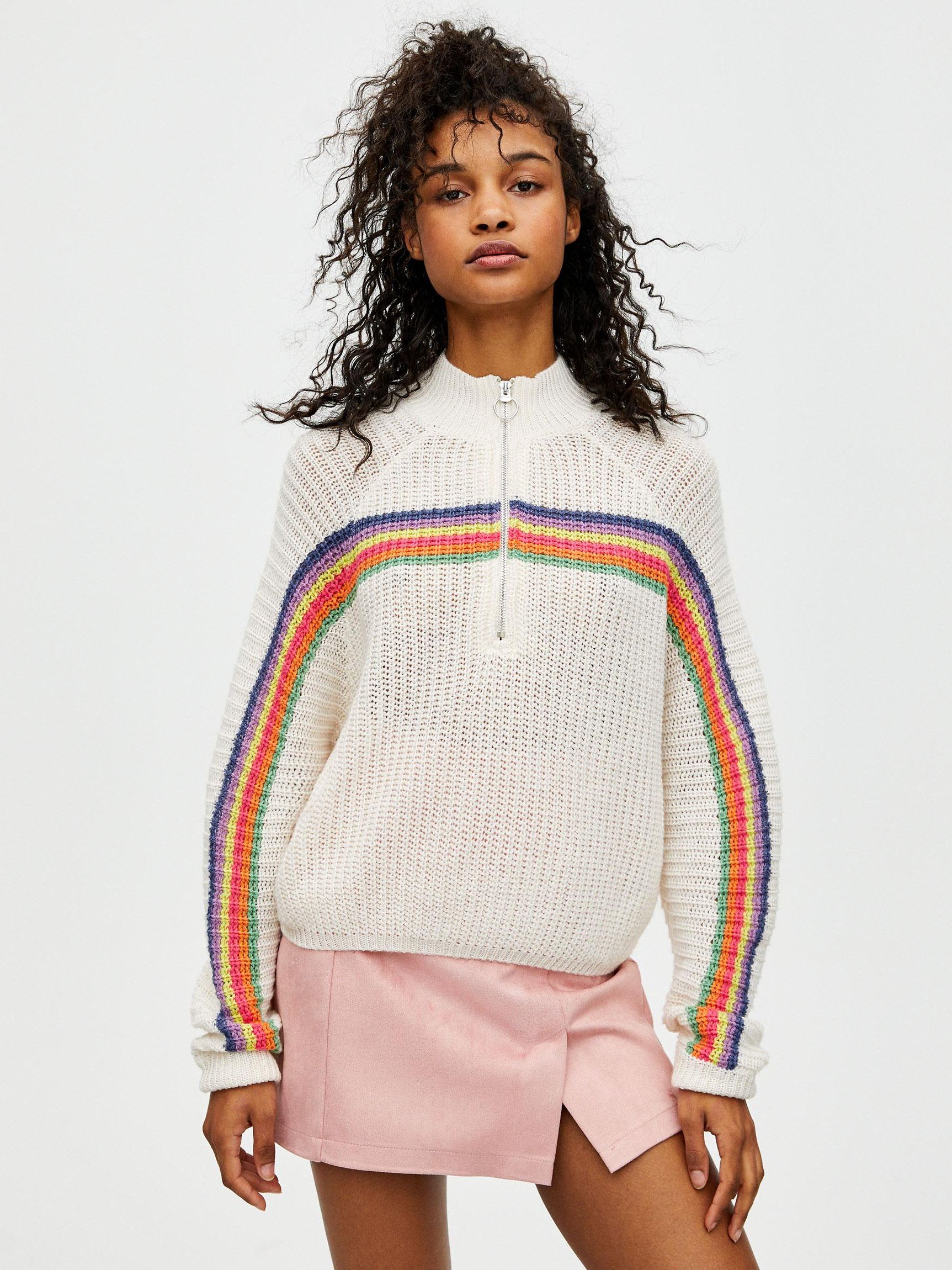 

Свитер Pull & Bear XAZ260140KFDC  Молочный с разноцветным, Свитер Pull & Bear XAZ260140KFDC S Молочный с разноцветным