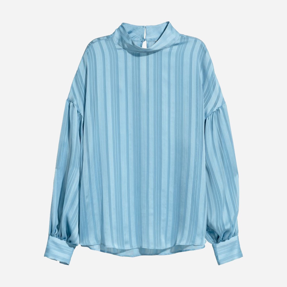 

Блузка H&M 0538275-6  Голубая, Блузка H&M 0538275-6 40 Голубая