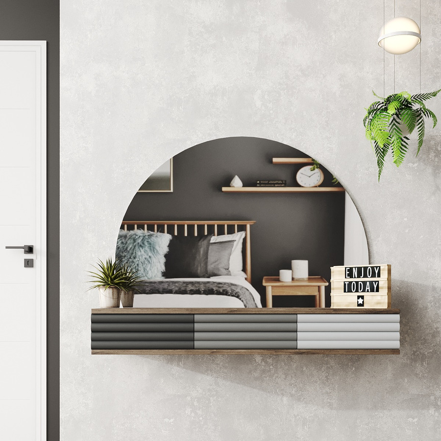 

Трюмо в спальню Fenster Компанит Аликанте/Пепел