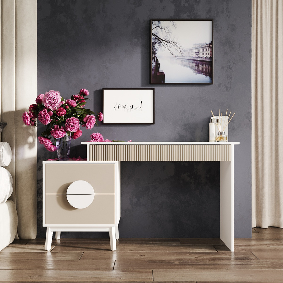 

Туалетный столик Fenster Асти Белый/Капучино