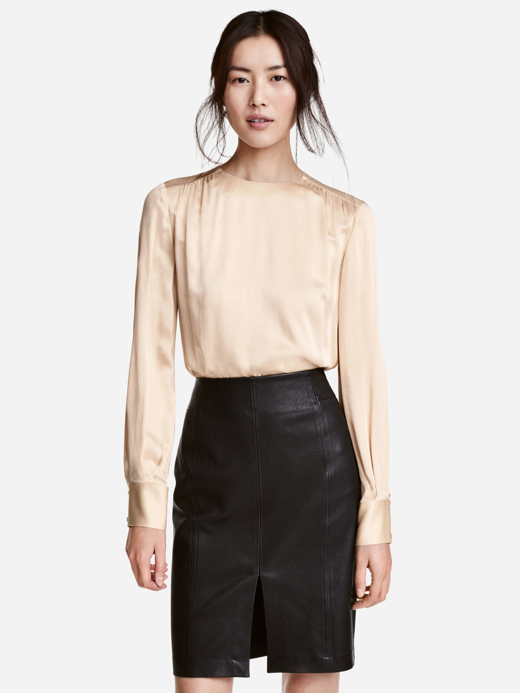 

Блузка H&M 4620545RP21  Светло-бежевая, Блузка H&M 4620545RP21 36 Светло-бежевая