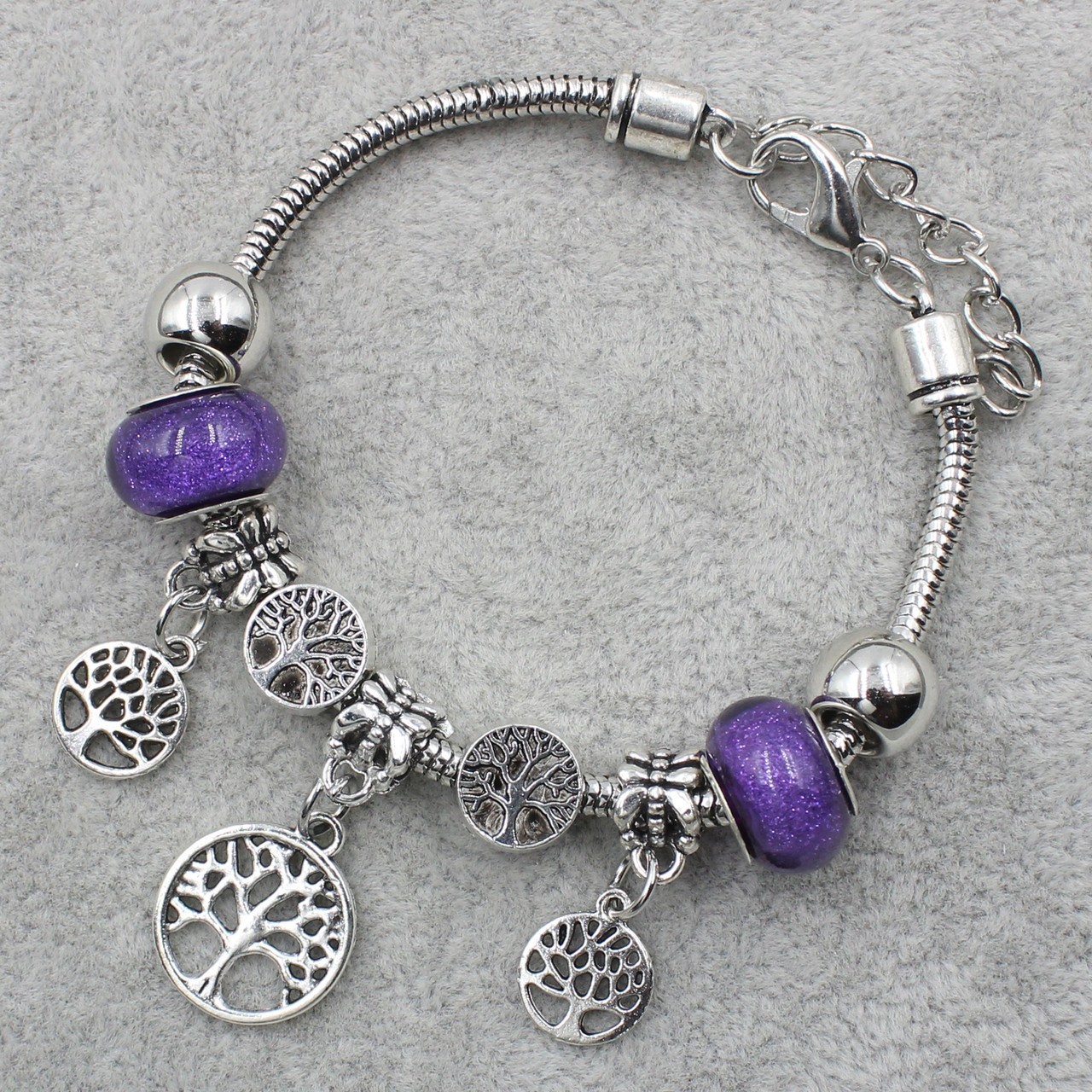 

Браслет в стиле Pandora. 9 бусин. So cute 000027