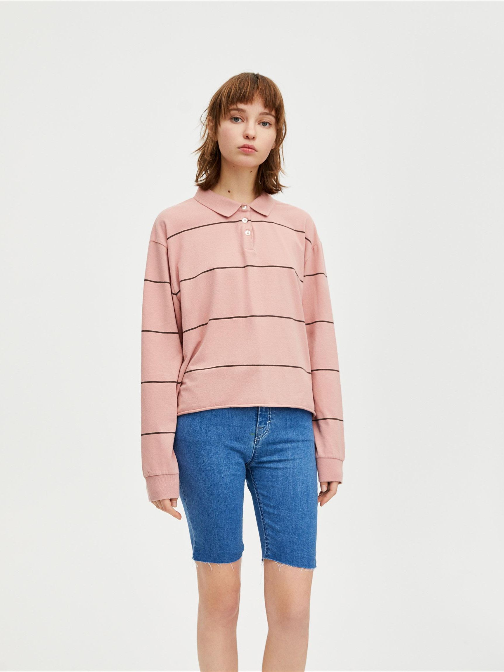 

Поло Pull & Bear XAZ217099FJOH  Бледно-розовое, Поло Pull & Bear XAZ217099FJOH XS Бледно-розовое
