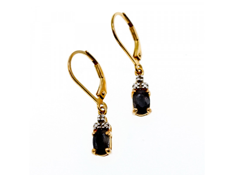 

Серебряные серьги с позолоте с сапфиром Натуральный Sky Jewelry 003520