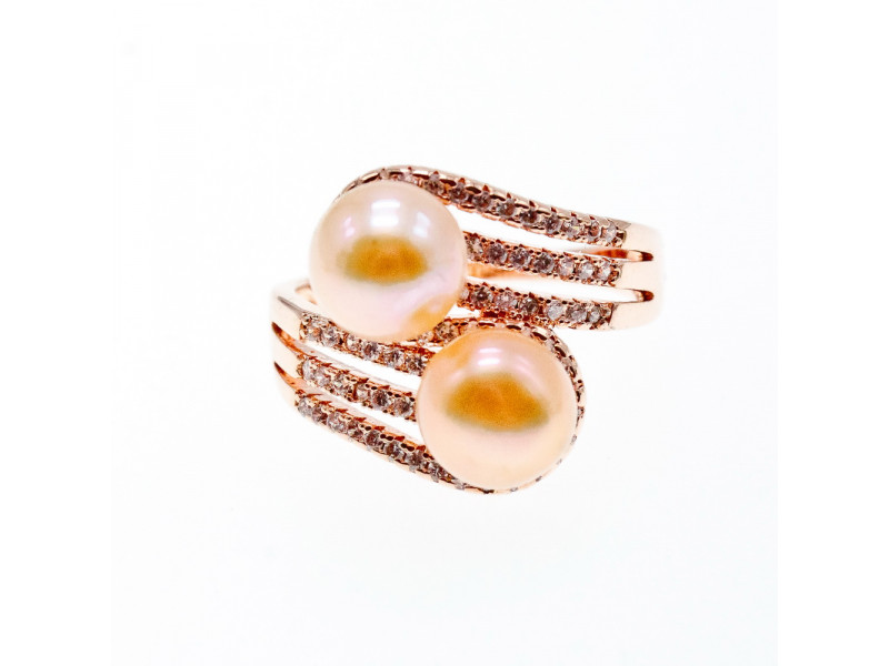 

Кольцо с жемчугом и фианитами Блеск Sky Jewelry 003482