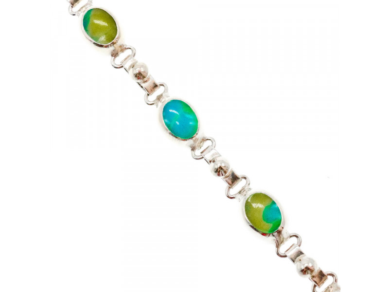 

Серебряный браслет с яшмой Настроение Натуральный Sky Jewelry 003409