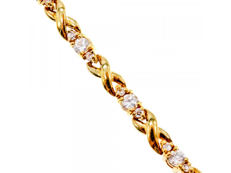 

Серебряный браслет в позолоте с фианитами Sky Jewelry 003418