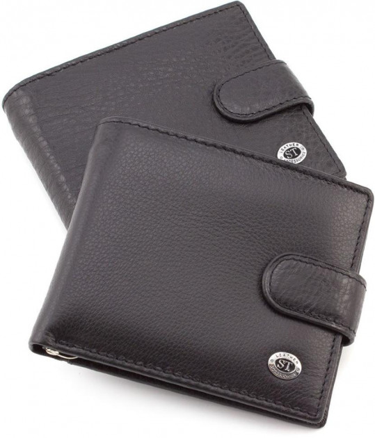 

Мужской кожаный кошелек ST Leather (ST113-1) 98316 Черный