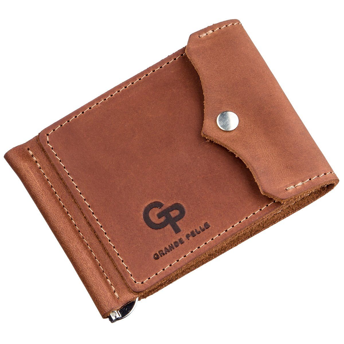 

Кожаный зажим для денег Grande Pelle leather-11239 Рыжий