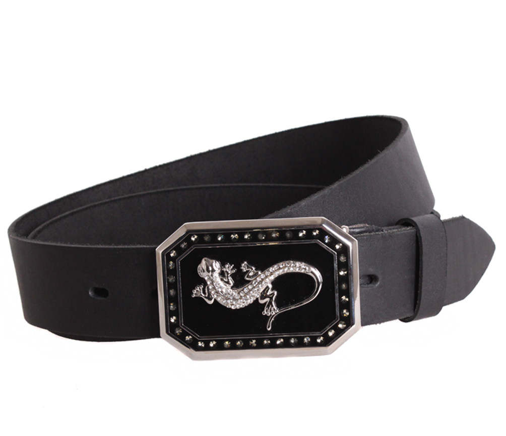 

Женский кожаный ремень с бляхой D-Belts S1098 черный (130 см х 4 см)