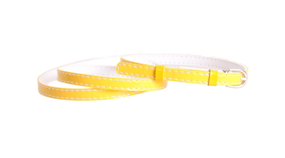 

Женский узкий ремень D-Belts S0525 желтый (110 см х 1 см)