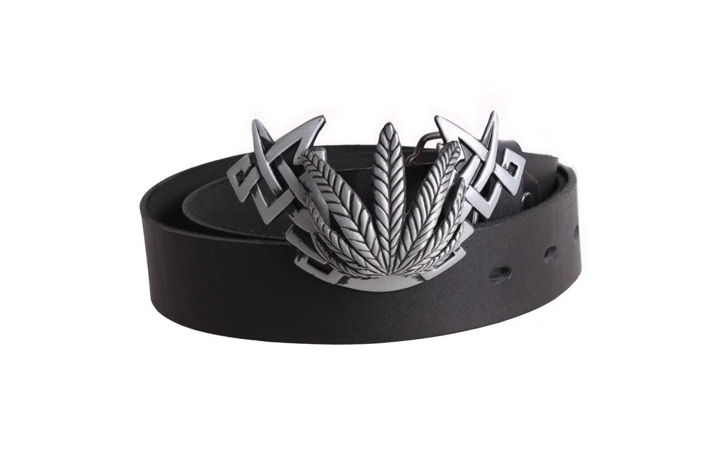 

Кожаный ремень с бляхой D-Belts S0197 черный (125-130 см х 4 см)