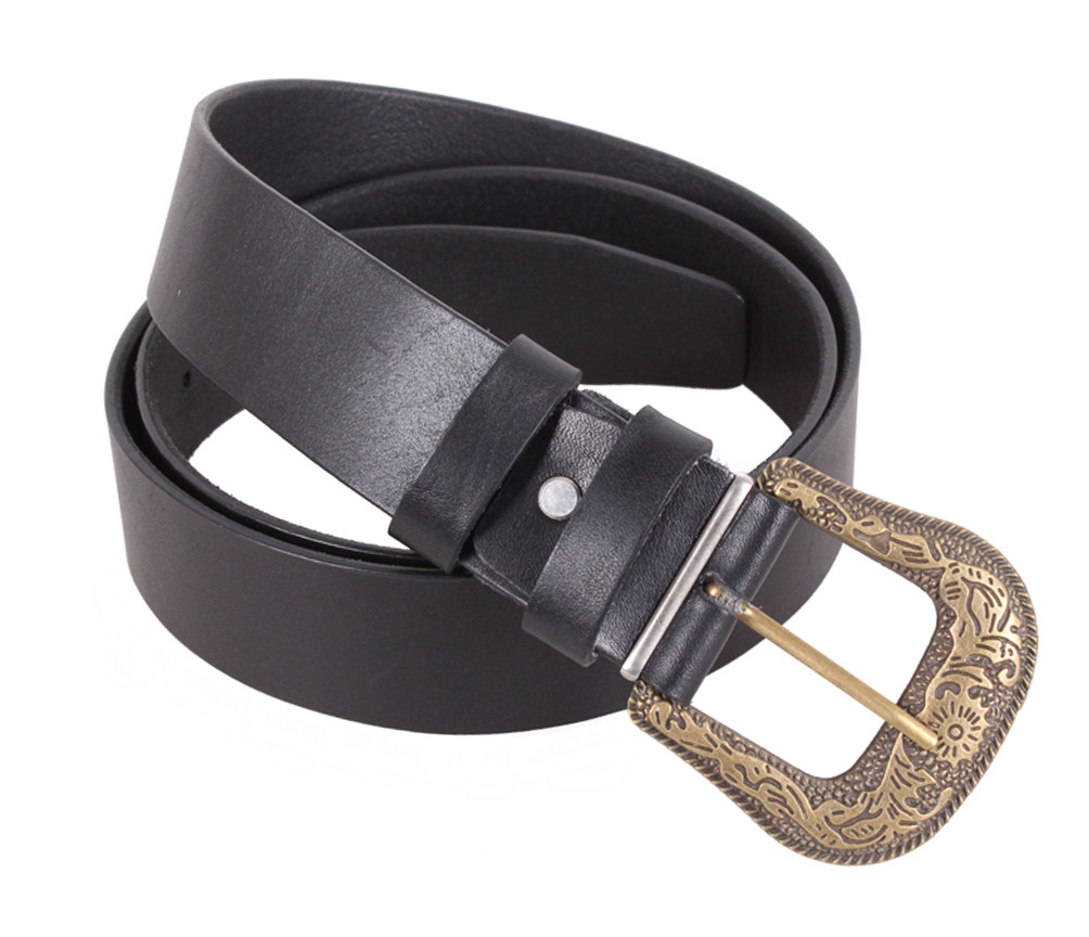 

Женский классический кожаный ремень D-Belts S1140 черный (120-130 см х 4 см)