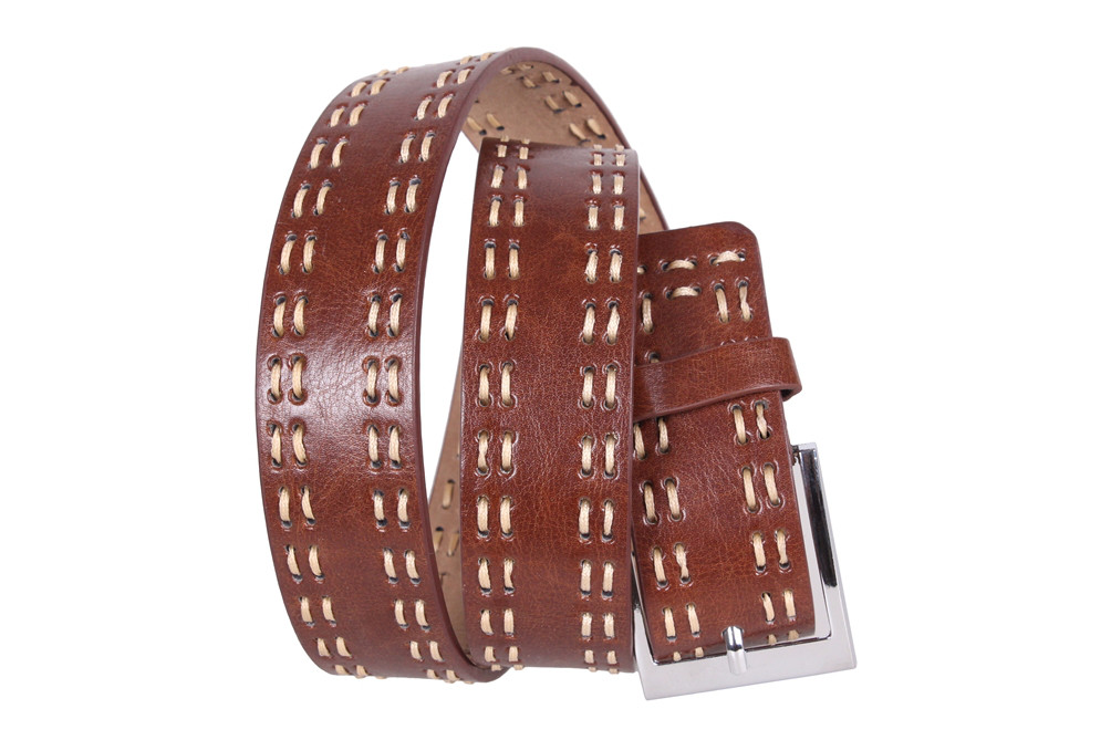 

Коричневый мужской ремень эко кожа D-Belts S0636 коричневый (115 см х 3.8 см)