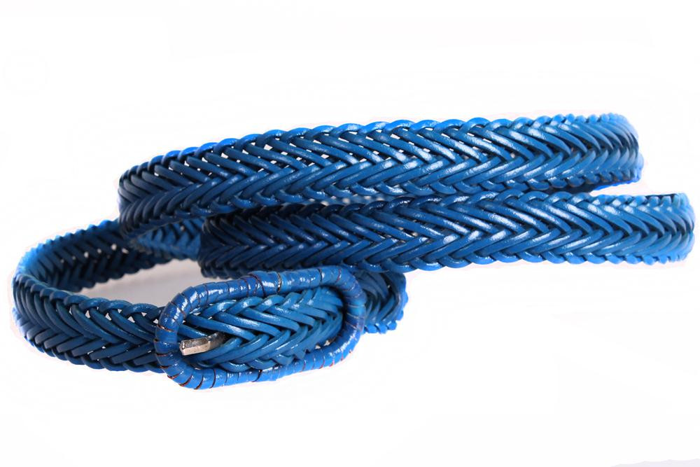 

Женский узкий ремень D-Belts S0447 голубой (110 см х 2 см)