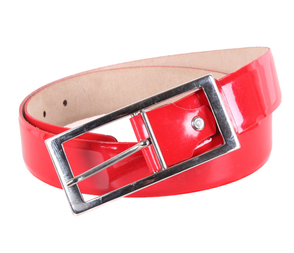 

Женский классический кожаный ремень D-Belts S1183 красный (105-120 см х 4 см)