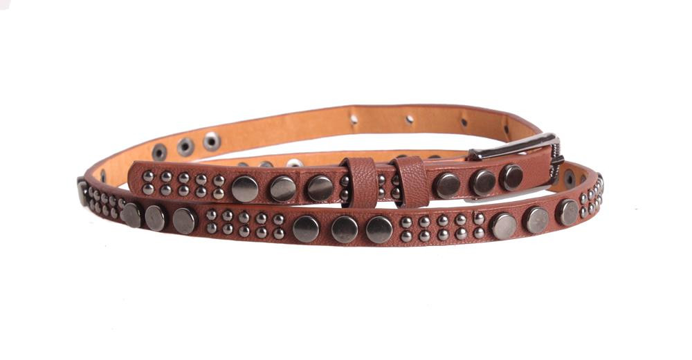 

Женский узкий ремень D-Belts S0495 коричневый (105-115 см х 1 см)