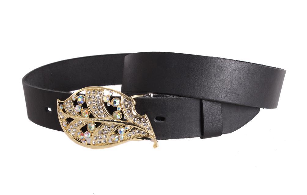 

Женский кожаный ремень под джинсы D-Belts S0286 черный (105-130 см х 4 см)