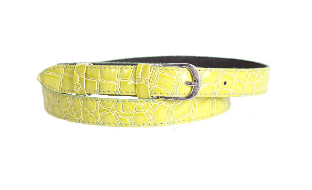 

Женский узкий ремень кожзам D-Belts S0498 желтый (100 см х 1 см)