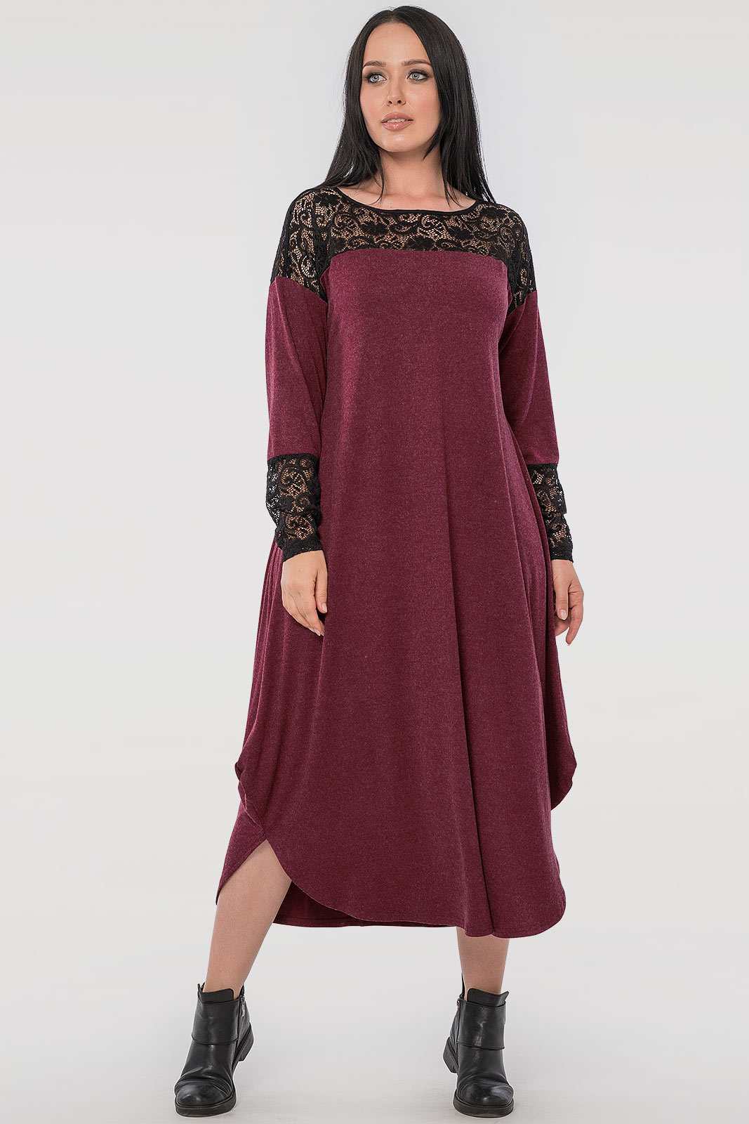 

Платье V&V 2481.17 Oversize бордовый