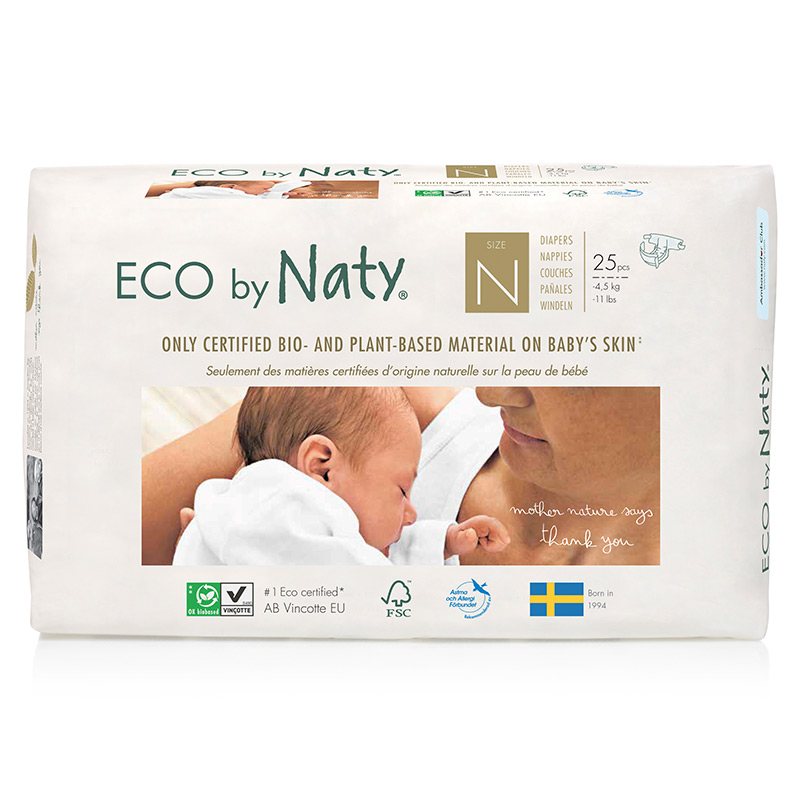 

Органічні підгузки Eco by Naty розмір 0 (від 0 до 45 кг) 25 шт. 178341