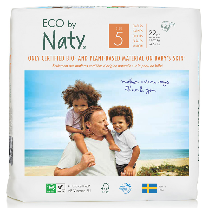 

Органічні підгузки Eco by Naty розмір 5 (від 11 до 25 кг) 22 шт. 178402